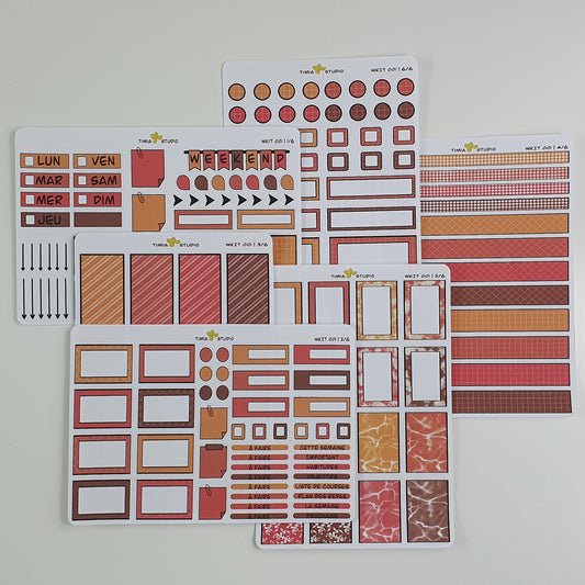 Stickers Agenda Weekend Kit "Automne"